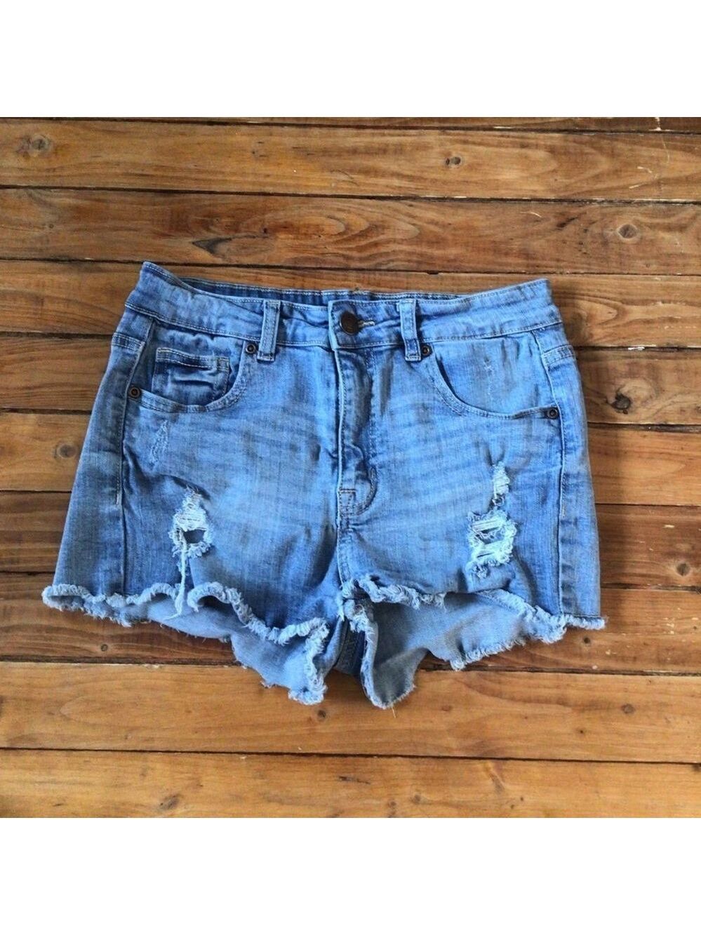 BLUE notes distressed jeans high rise shorts ripped